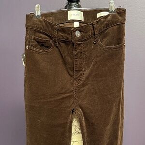 Frame Denim Dark Brown Corduroy Trousers
